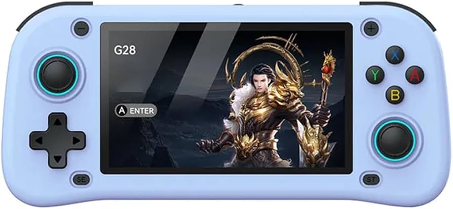 G28 Retro Handheld Game Console, 4.3-Inch HD Screen, 64GB Card, Multi-Emulator